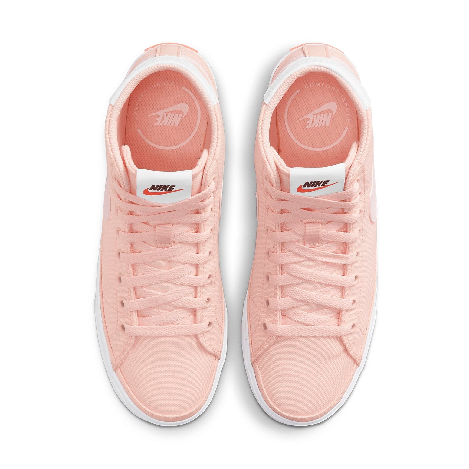 (WMNS) Nike Court Legacy Canvas Mid Sneakers Pink/White DD0161-800