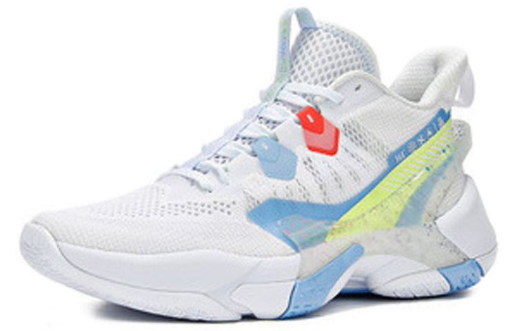 361 Degrees Basketball Shoes 'White Blue' 672021107-1