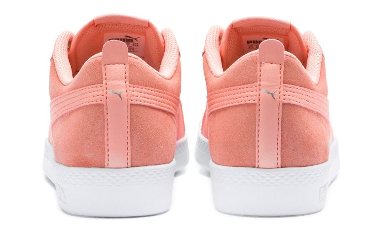 (WMNS) PUMA Smash v2 SD Low Sneakers White/Orange 365313-14