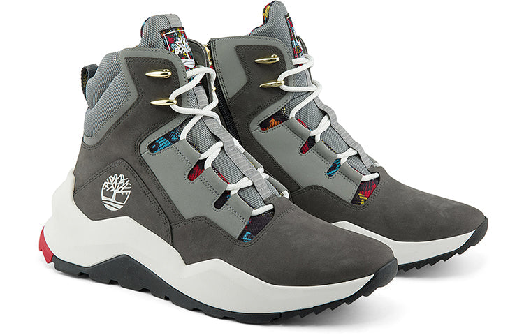 Timberland Madbury Side Zip Wide Fit Sneaker Boots 'Grey Nubuck' A2PTNW