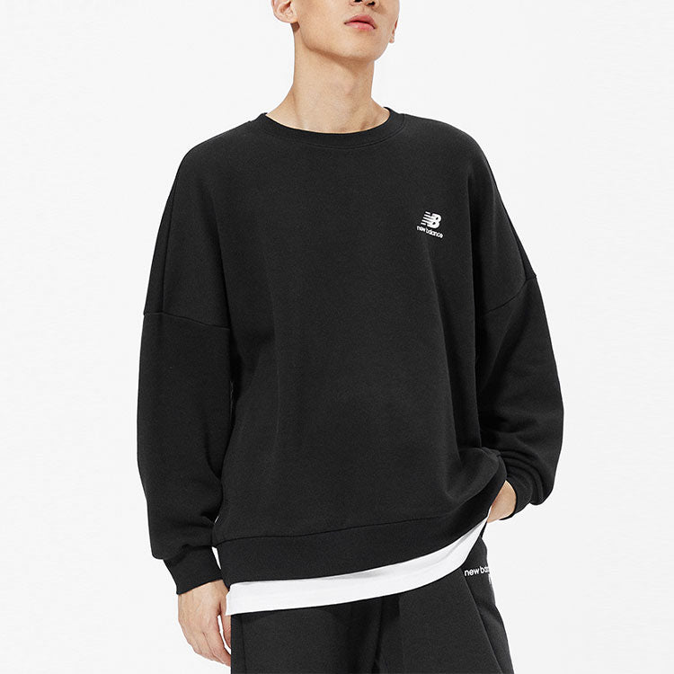New Balance Alphabet Logo Round Neck Long Sleeves Black AMT13345-BK