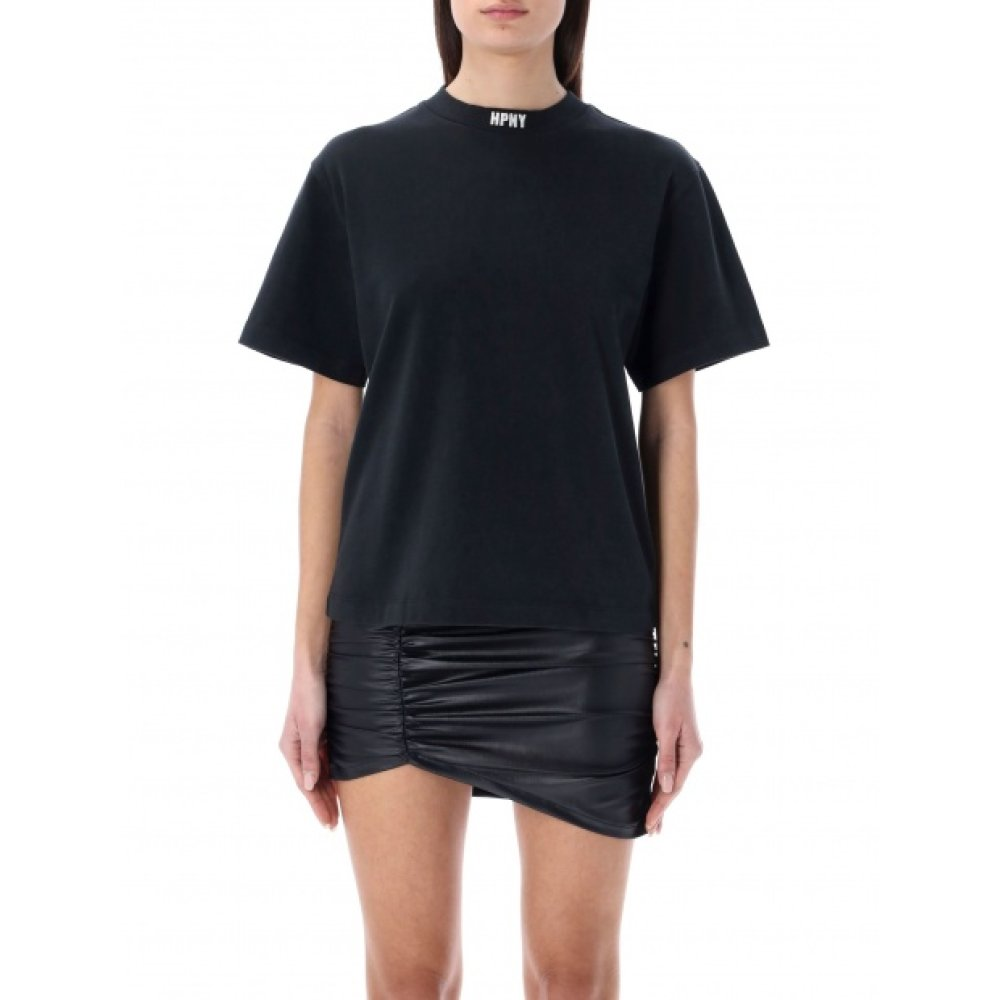 (WMNS) HERON PRESTON SS23 T-shirt 'Black' HWAA033C99JER0021001