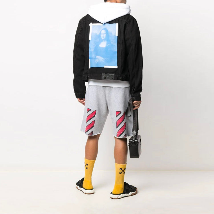 Off-White SS21 Mona Lisa Denim Jacket Black OMYE054R21DEN0011001