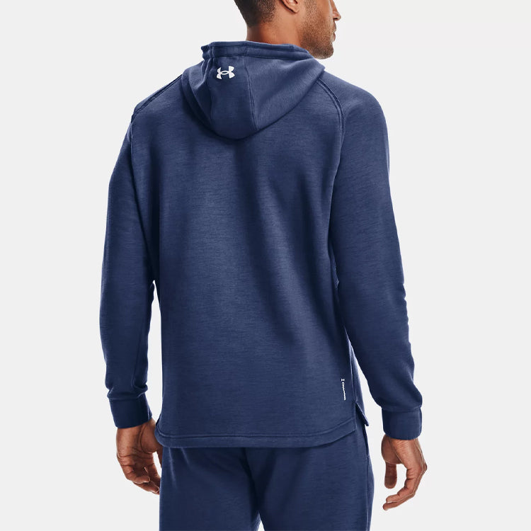 Men's Under Armour Project Rock Charged Cotton Fleece Breathable Sports Blue 1367033-404