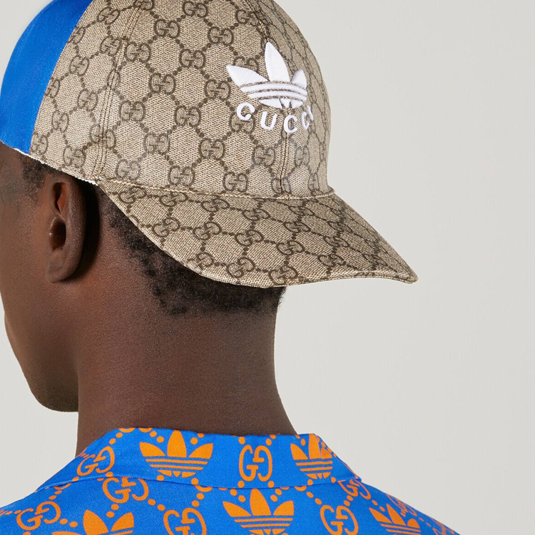 Adidas X Gucci Double Sided Baseball Hat 'Bright Blue Beige' 719406-4HAST-9768