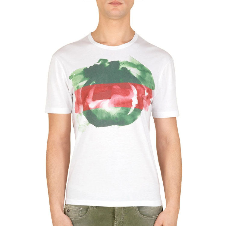 Gucci Print With Round Neck And Short Sleeves Unisex White 363350-X8980-9060