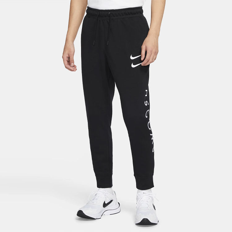 Nike Sportswear Swoosh Logo Tracksuit Bottoms Men Black CU3932-010