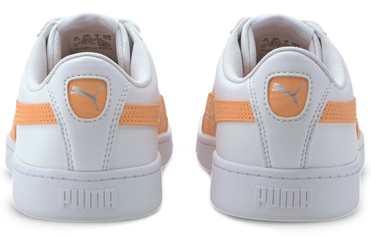 (WMNS) PUMA Vikky V2 Zebra Sneakers White/Orange 371110-02