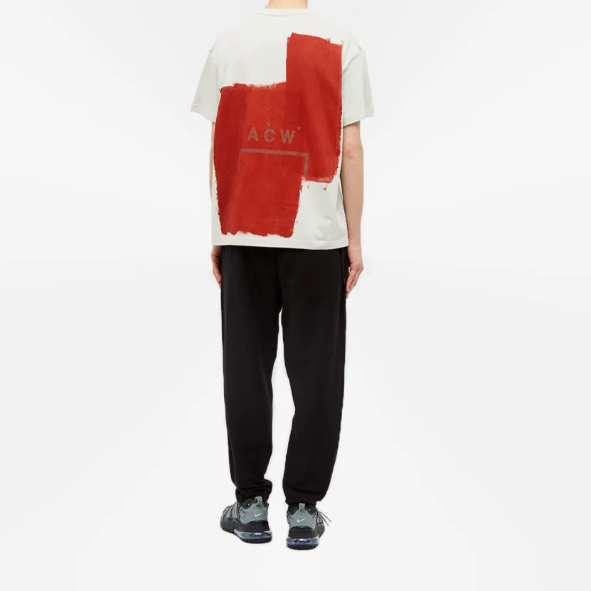 A-COLD-WALL* SS20 Block Painted Tee Small logo Pink Pattern Short Sleeve Unisex White ACWMTS007WHL-GY