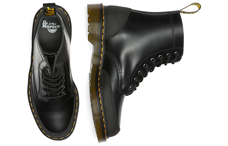 Dr. Martens 1460 Guard Panel Leather Lace Up Boots 'Black' 27466001