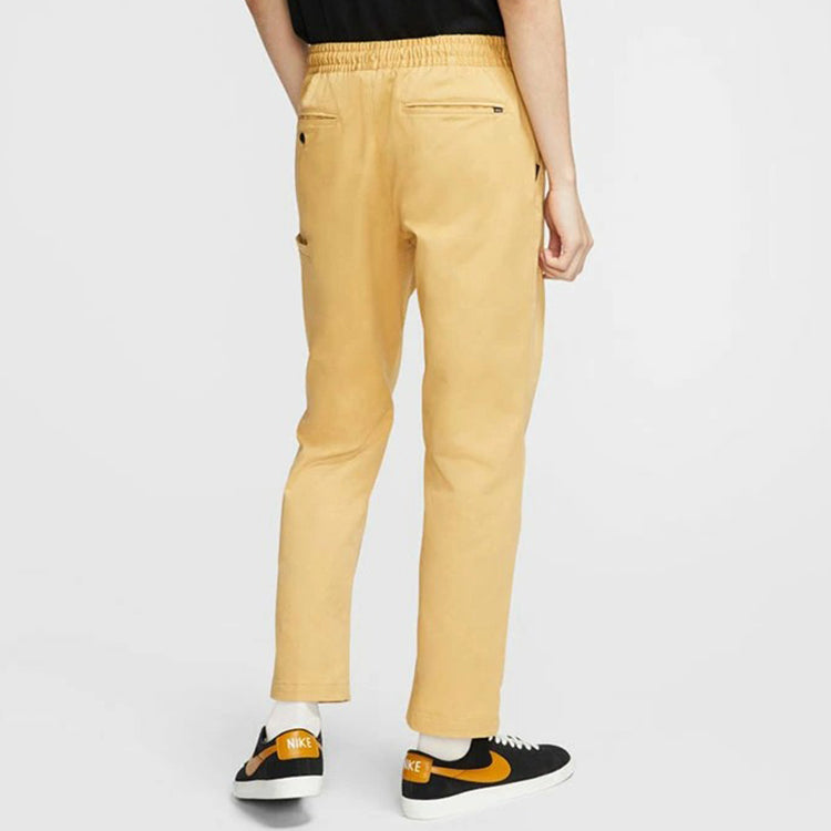 Nike Solid Color Cozy Skateboard Casual Pants Gold BV0901-723