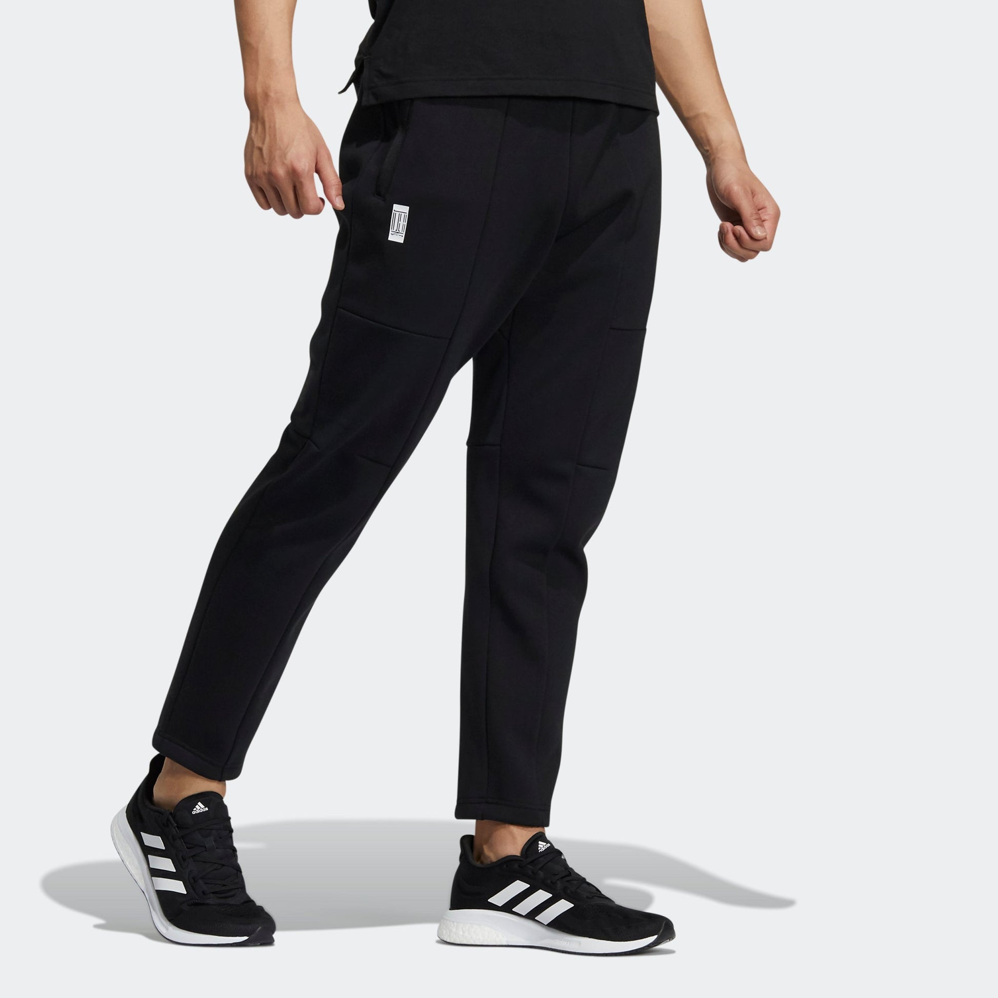 Men's adidas Wj Kn Warm Pnt Small Logo Sports Pants/Trousers/Joggers Black H39281