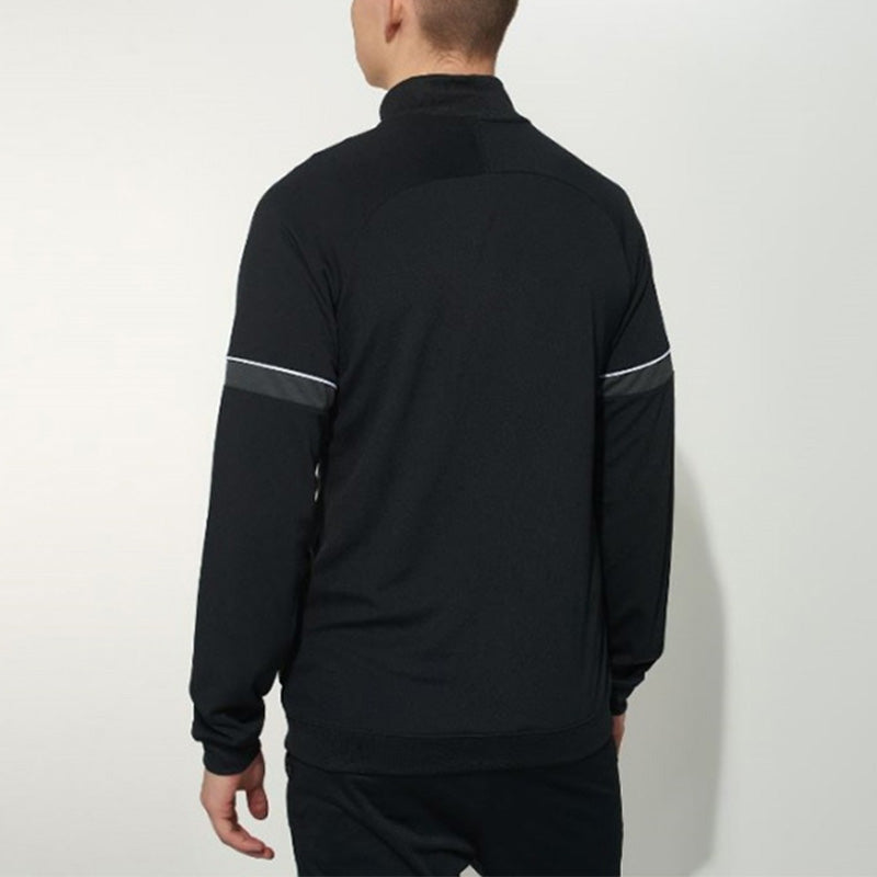 Men's Nike Stripe Contrasting Colors Outdoor Zipper Jacket Black CW6113-014