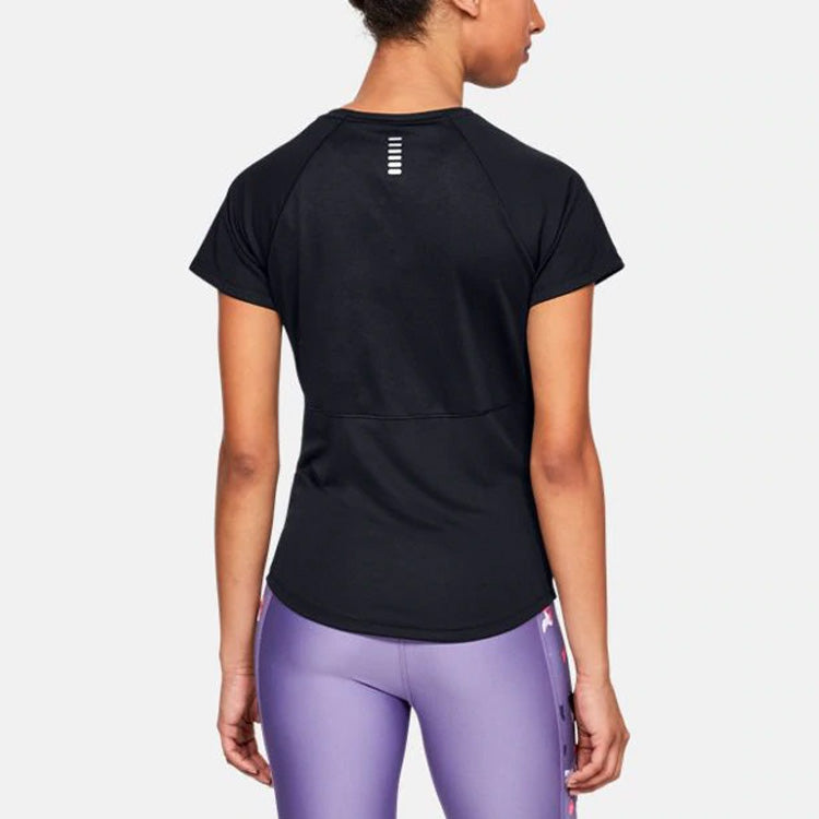 (WMNS) Under Armour Running Sports Short Sleeve Black 1326462-001