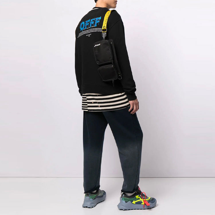 Off-White FW21 Logo Printing Loose Fit Black OMBA025S21FLE0081001
