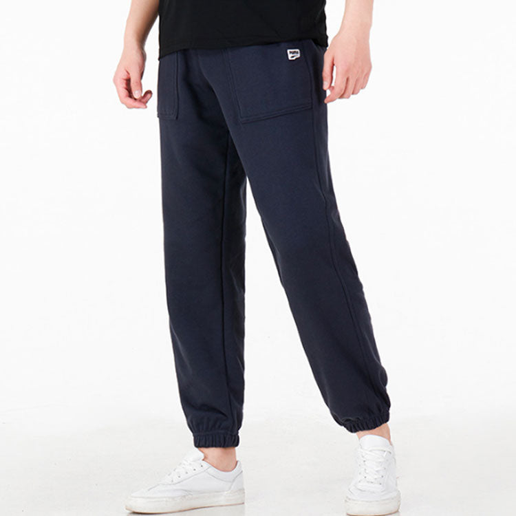 PUMA Logo Downtown Sweatpants 'Navy Blue' 535378-43