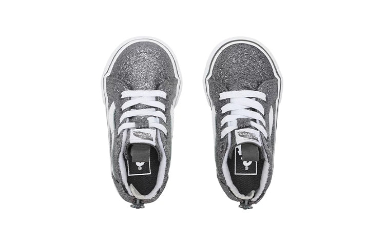 Vans Glitter SK8-Hi Zip Toddler Silver VN0A4BV10M0