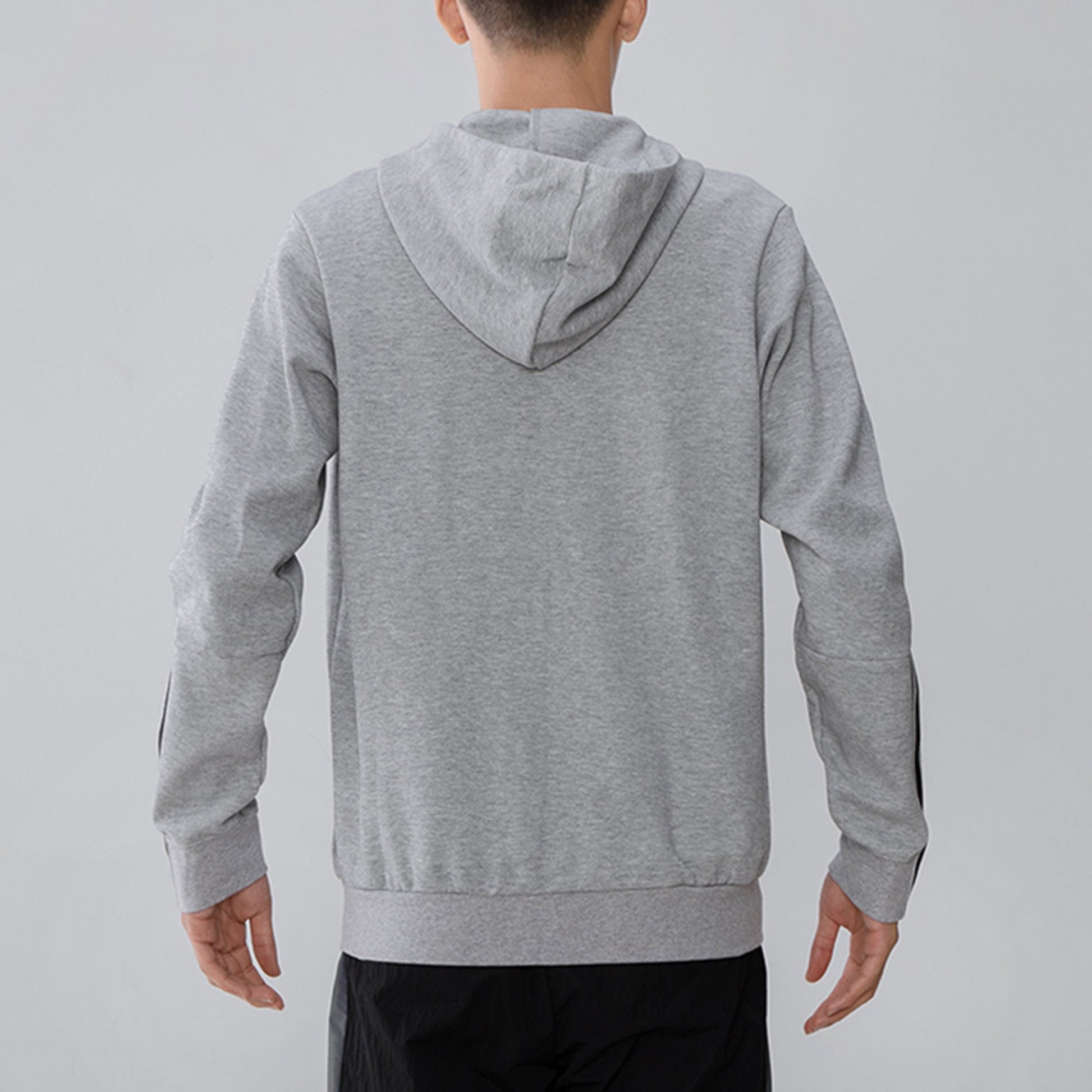 adidas M Dk Fz Hd Logo Printing Sports Knit Hooded Jacket light grey H12214