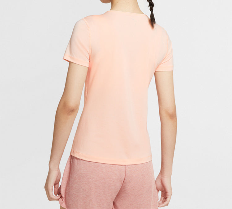 (WMNS) Nike PRO MESH Training Tops Gym Short Sleeve Pink AO9952-664