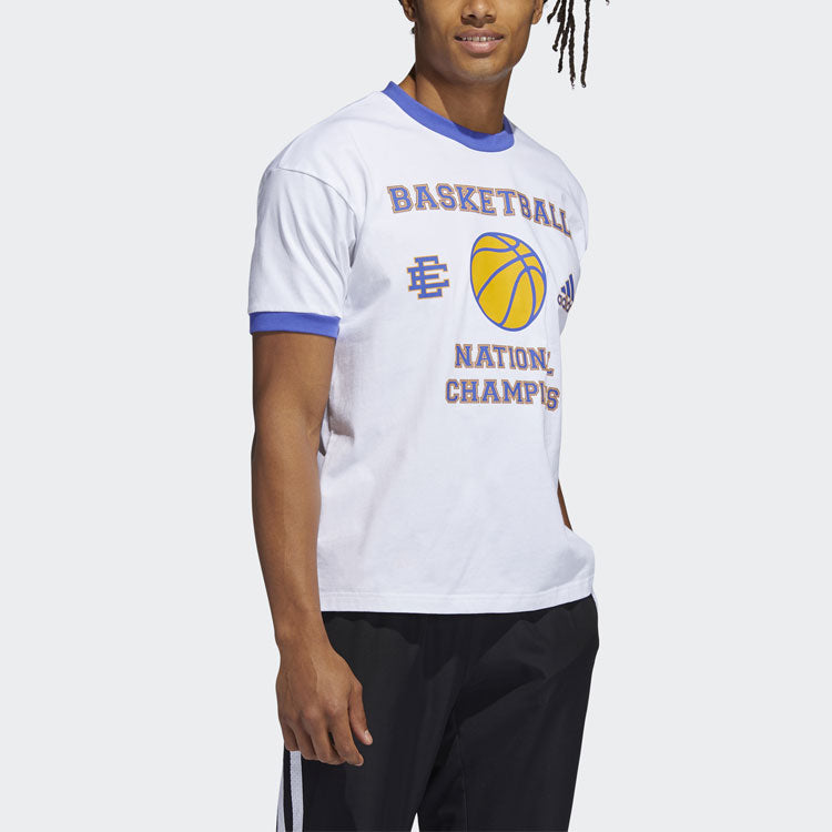 adidas x Eric Emanuel Crossover Ee Smr Tee Basketball Sports Round Neck Short Sleeve White H48543