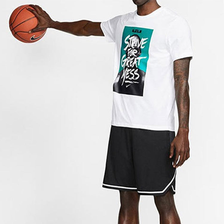 Nike LeBron James Printing Sports Short Sleeve White BQ3625-100