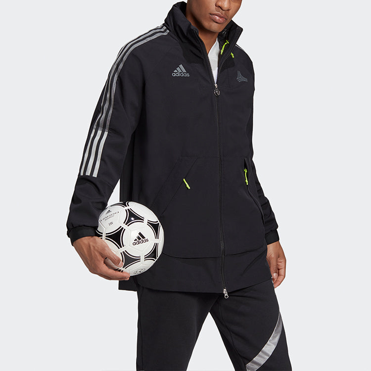 adidas Tan Tec Laycoat Detachable Vest Soccer/Football Sports Jacket Black FS5063