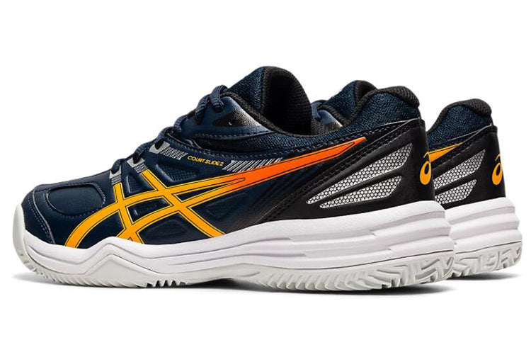 (GS) ASICS Court Slide 2 Clay 'Blue Yellow' 1044A022-401