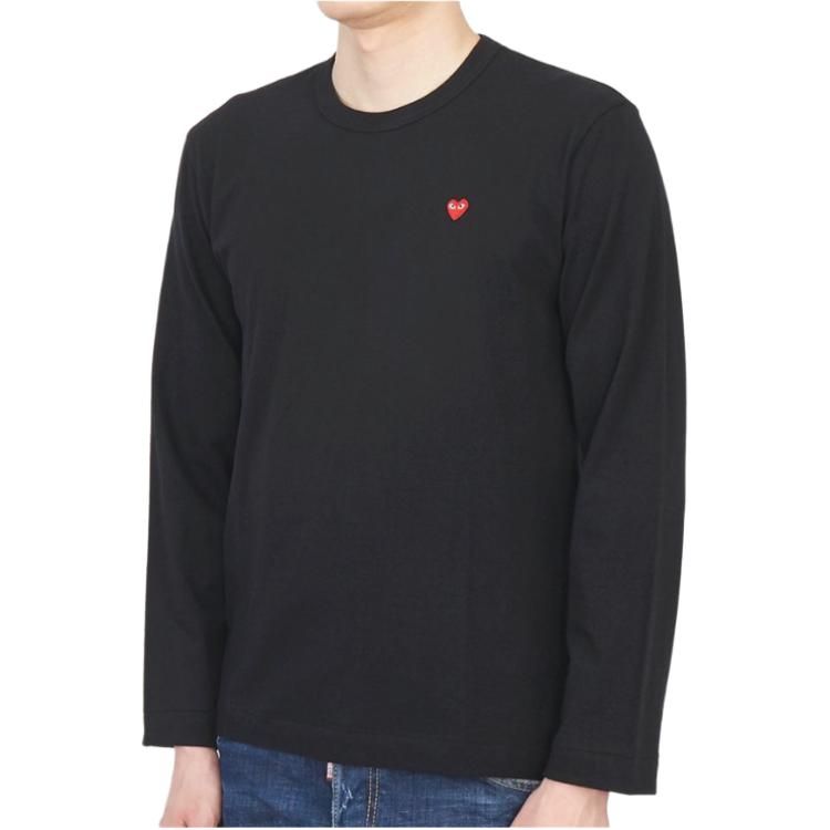COMME des GARCONS PLAY SS25 Mini Heart Long Sleeve T-Shirt 'Black' AX-T308-051-1