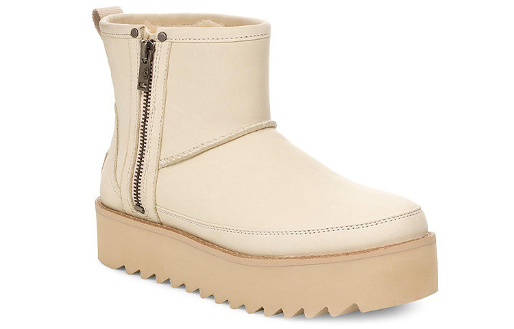 (WMNS) UGG F19 Classic Rebel Biker Mini Fleece Lined Pink 1105313-BONE