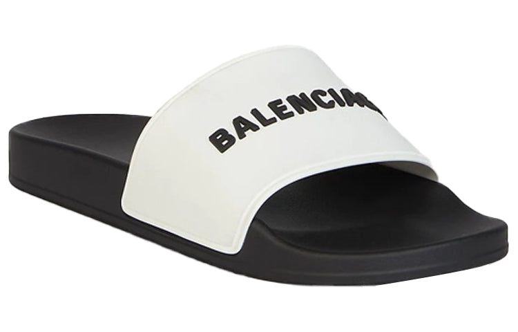 Balenciaga Pool Slides 'White Black' 565826W1S879010