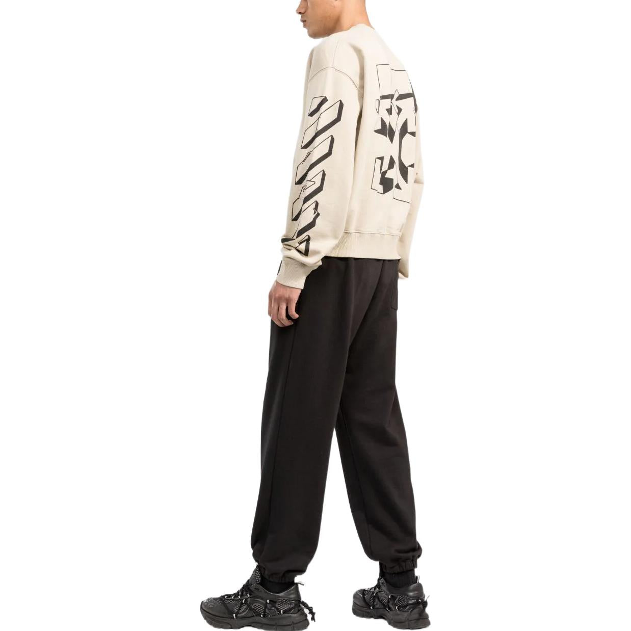 Men's Off-White SS22 Back Classic Logo Printing Round Neck Long Sleeves Ordinary Version OMBA058S22FLE0031710