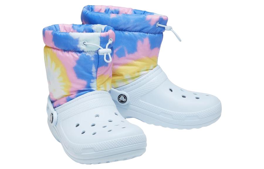 Crocs Classic Lined Neo Puff Boots 'Tie Dye Mineral Blue' 207328-002