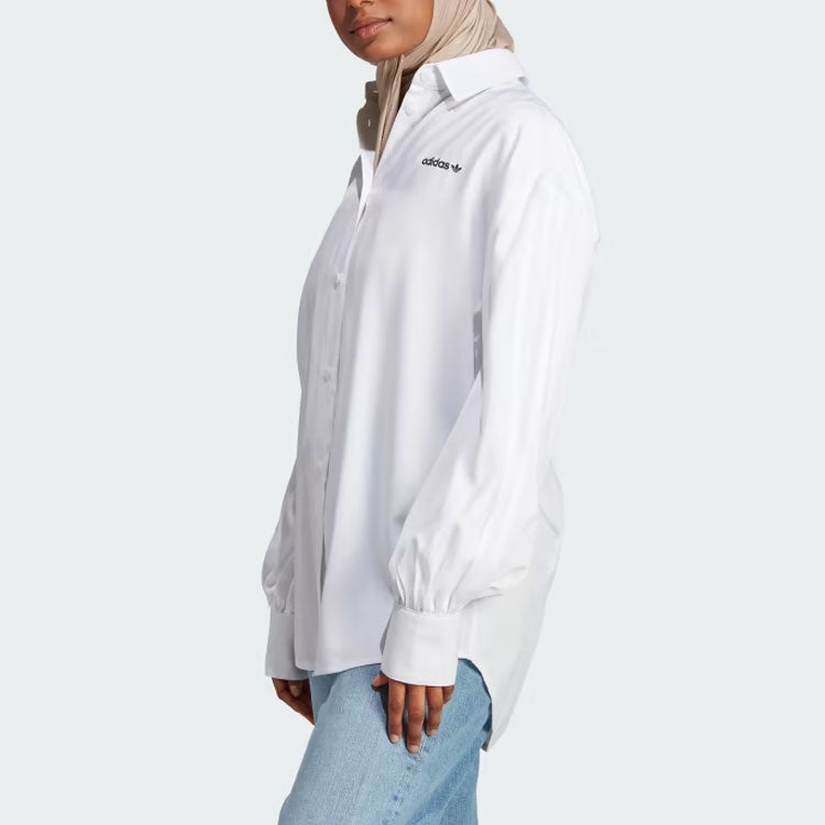 (WMNS) adidas 3-Stripes OS Long-sleeve Top 'White' IR9790