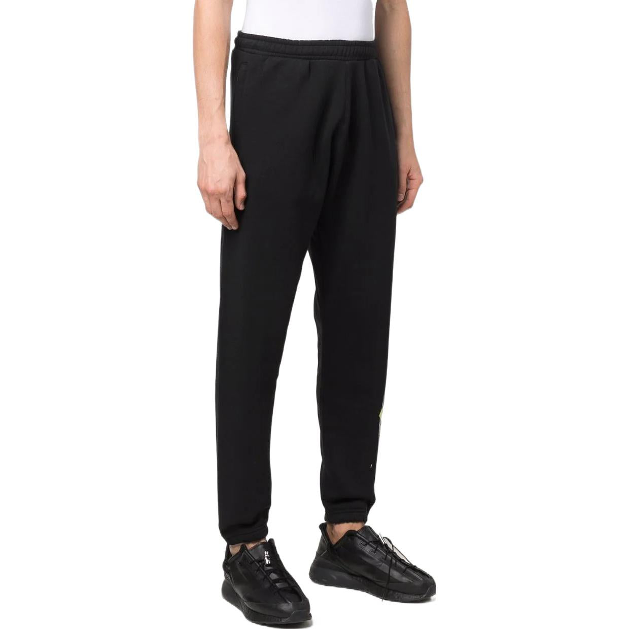 Men's adidas originals Pants Large Logo Printing Elastic Waistband Sports Pants/Trousers/Joggers Black HC7982