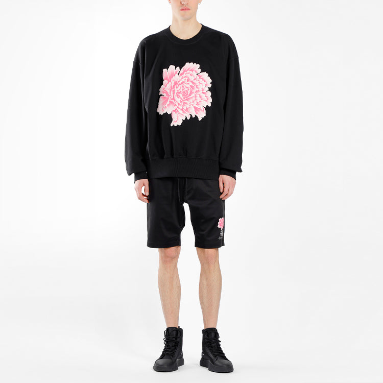 Y-3 x James Harden Crossover Capsule Series Flowers Round Neck Long Sleeves Black DN8815