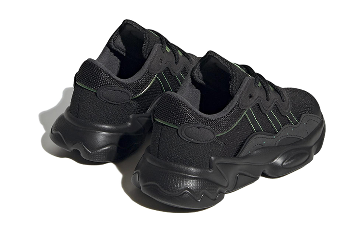 (GS) adidas Ozweego Shoes 'Black Solar Green' HR0238