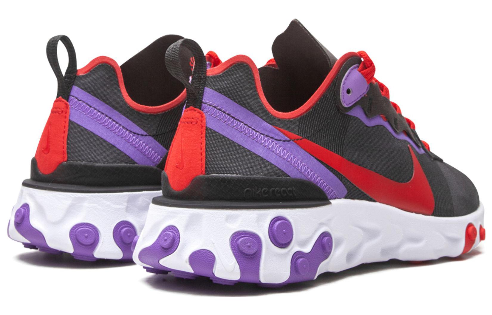(WMNS) Nike React Element 55 'Black Red Purple' CQ9903-001