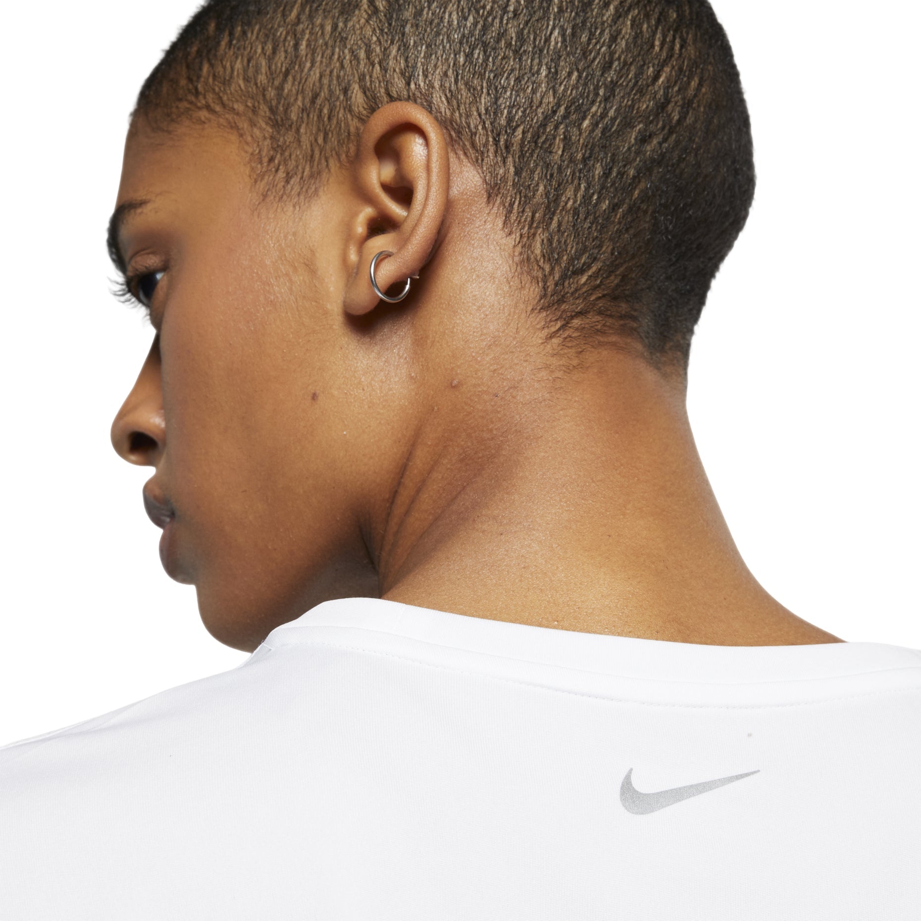 (WMNS) Nike Dri-FIT Sports Training Quick Dry Breathable Round Neck Short Sleeve White T-Shirt AJ8122-100