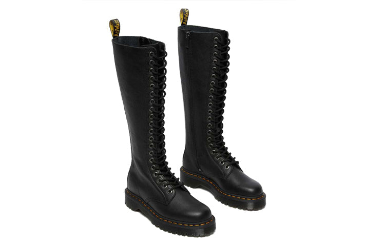 (WMNS) Dr. Martens 1B60 Bex Pisa Leather Knee High Boots 'Black Pisa' 27016001
