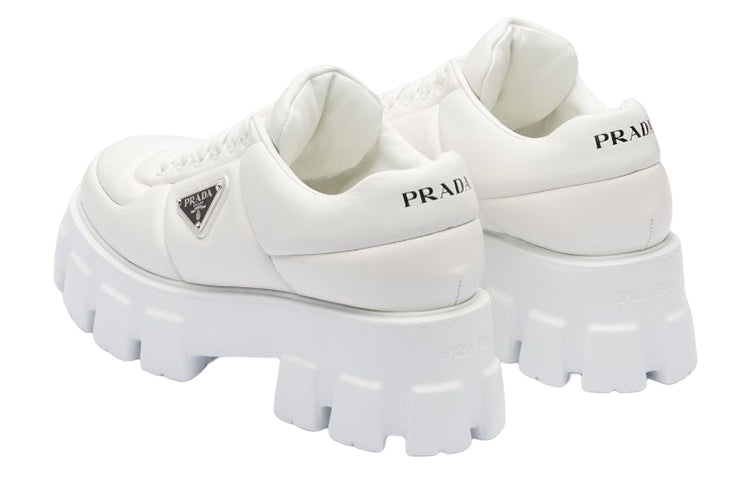 (WMNS) PRADA Monolith Brushed Leather Lace-up Shoes 'White' 1E119N_2DL8_F0009_F_055