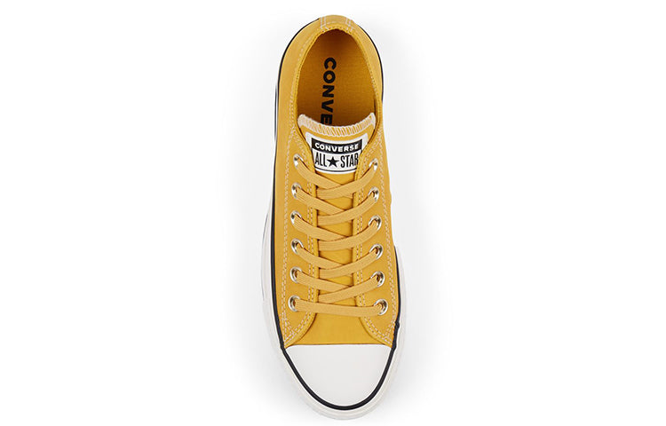(WMNS) Converse Chuck Taylor All Star Platform Nubuck Low-top Thick Sole 'Yellow White' 565856C
