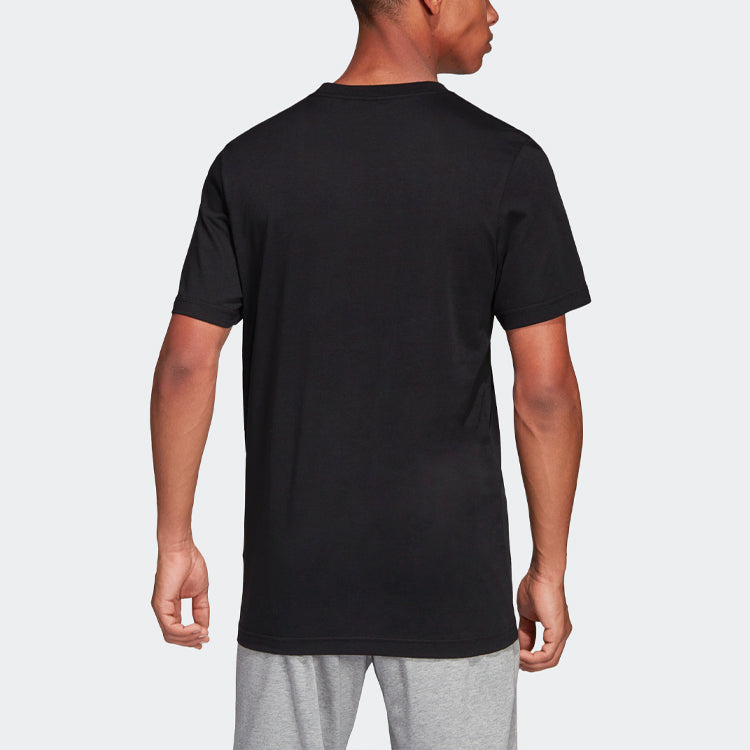 adidas E LIN BRUSH T Sports Round Neck Short Sleeve Black DV3046
