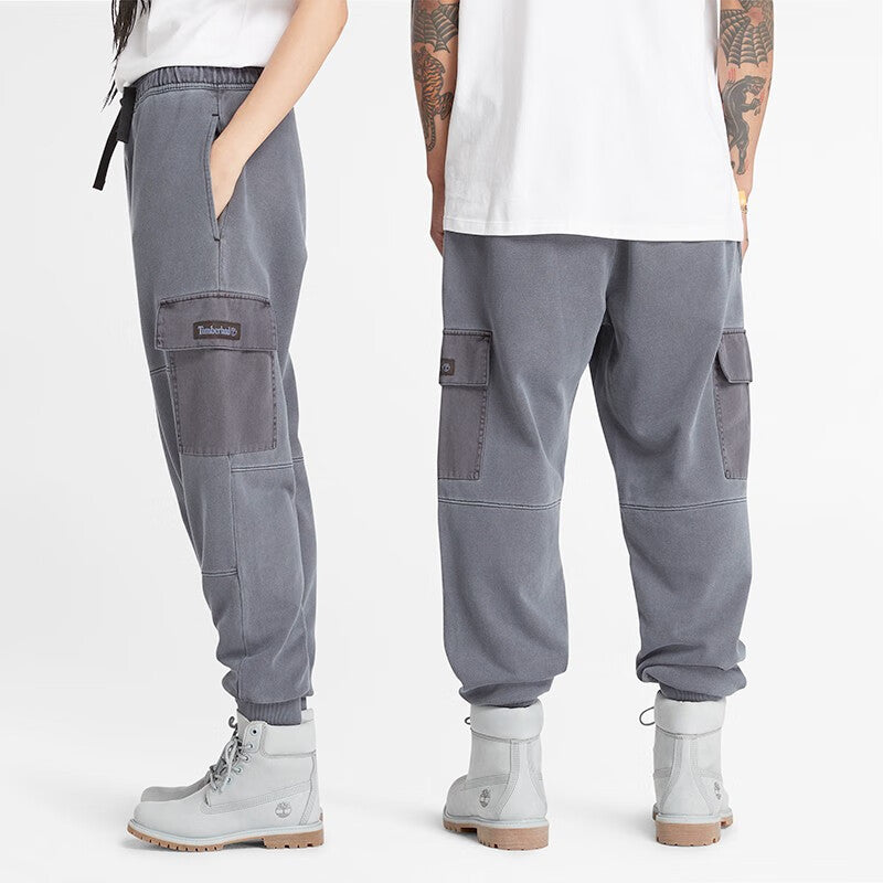 Timberland Mixed Media Garment Dye Sweatpants 'Grey' A6JT5-001