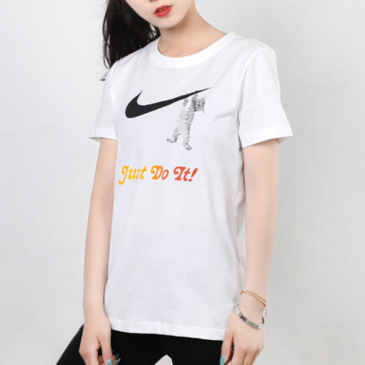 (WMNS) Nike Slogan logo Solid Color Training 'White' DA2481-100