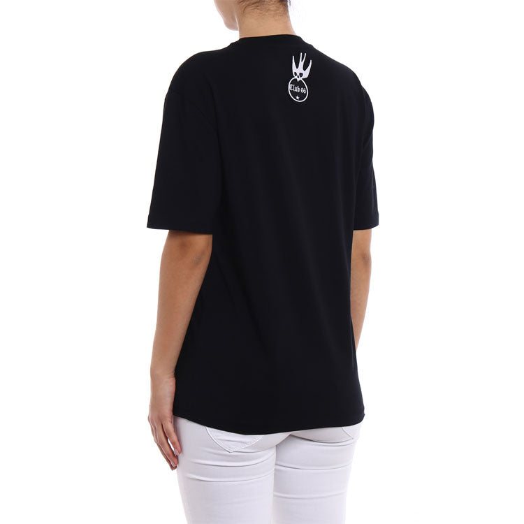 McQ Alexander McQueen SS21 Cotton Short Sleeve Round Neck Black 494256-RKT09-1000