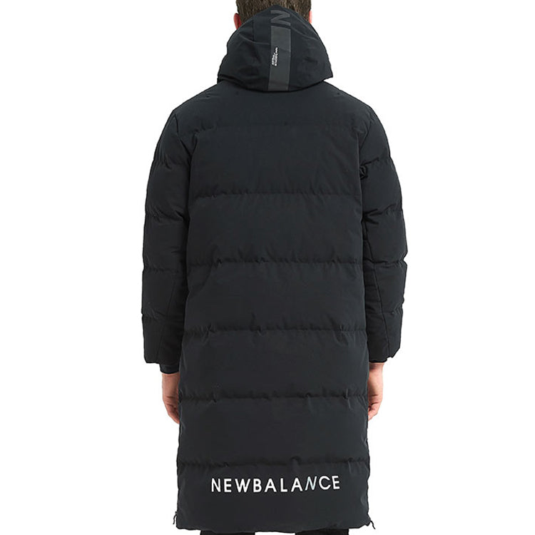 New Balance Nylon Street Style Plain Long Down Jacket Asia Sizing 'Black' NP846061-BK