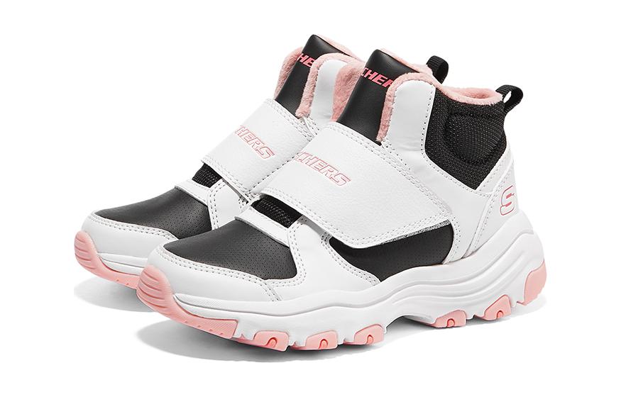 (GS) Skechers I-Conik Boots 'White Black Pink' 8701648L-WBPK