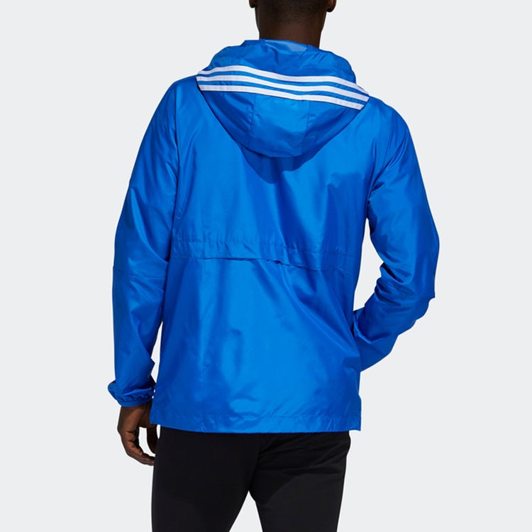 Men's adidas Casual Sports Hooded Jacket Blue FT2834