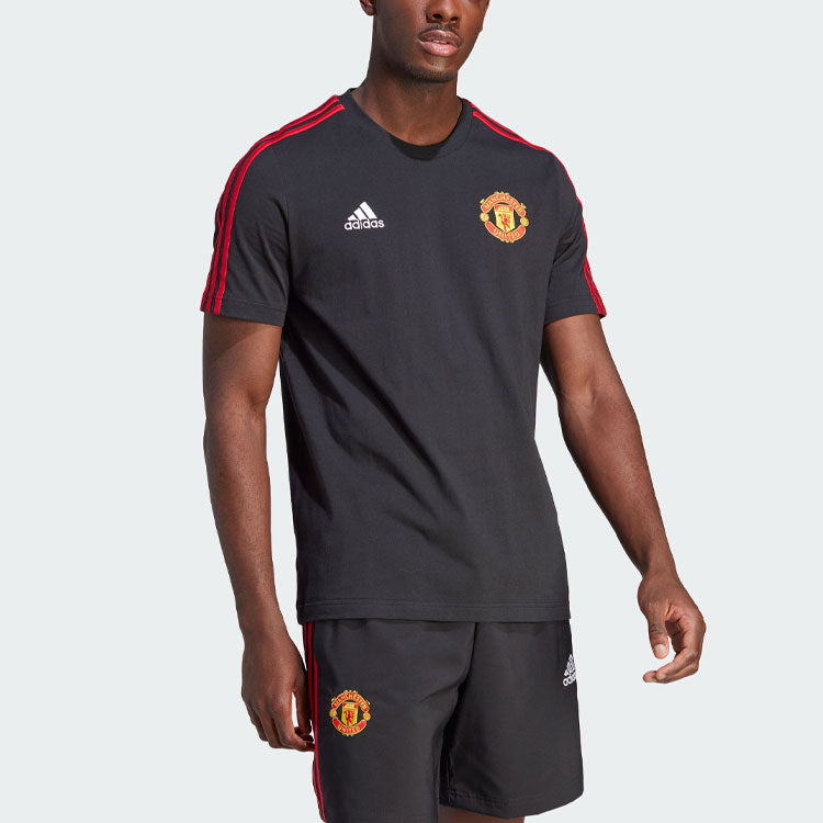 adidas Manchester United DNA 3-Stripes Tee 'Black' IA8517