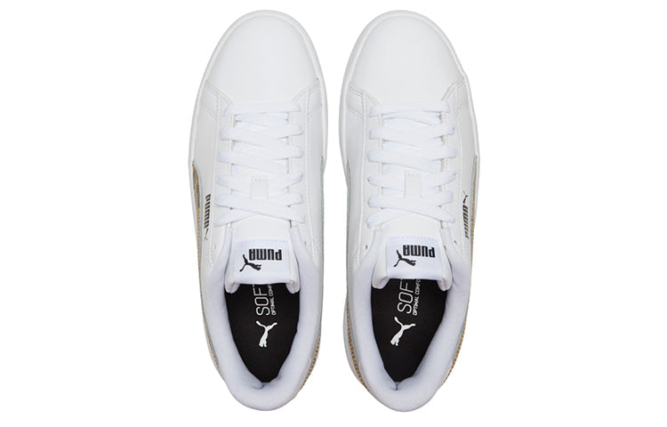 (WMNS) PUMA Lily Platform Sneakers White/Black 384894-02